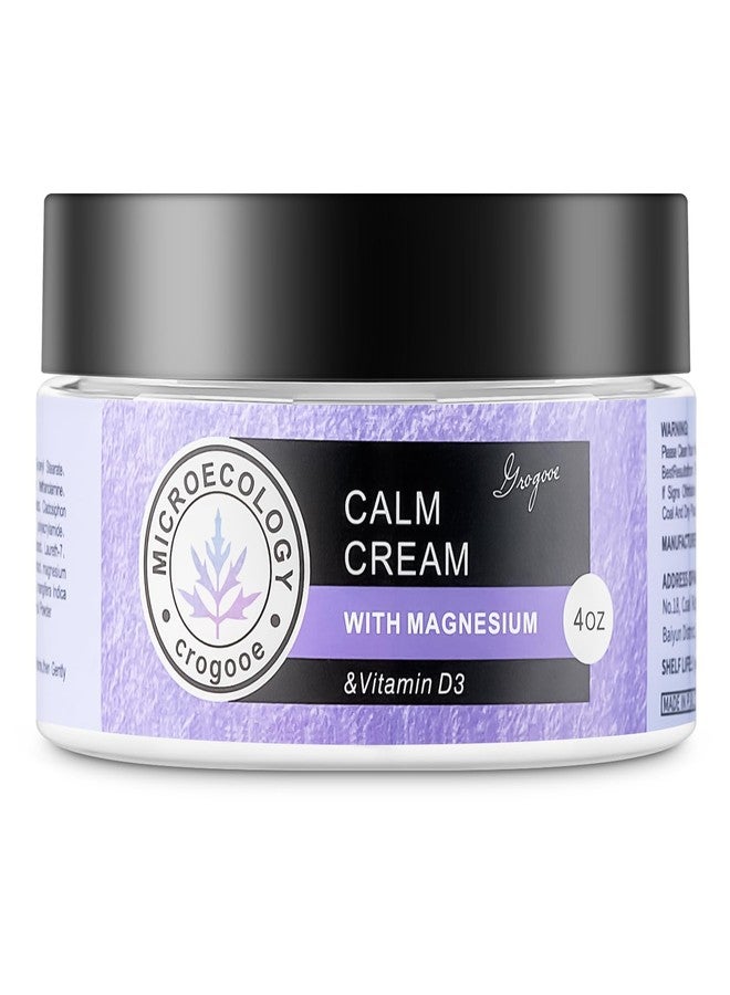 Crogooe Magnesium Cream for Sleep - Moisturizing Nighttime Magnesium Lotion,Hydrating Dry Skin On Body, With Vitamin E,Safe for Kids - 4 OZ (Lavender) - Image 1